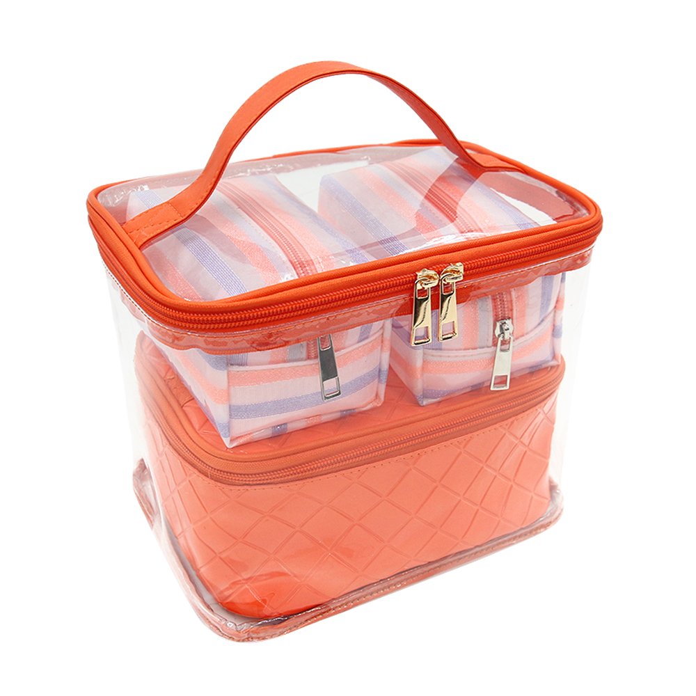 CB056 Travel Large Cosmetic Cases 4-Pieces Makeup Bag Supplier