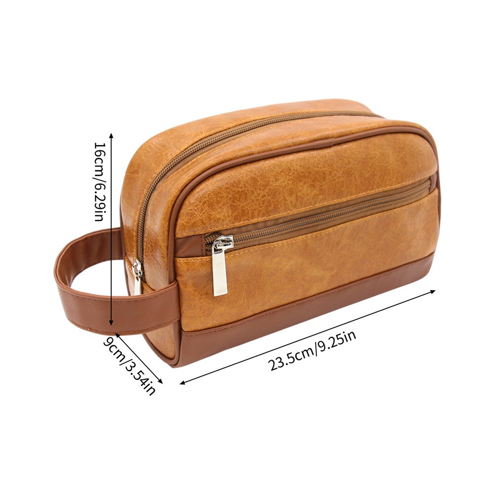 CB057 Water-proof Travel Dopp Kit PU Leather Toiletry Bag Factory
