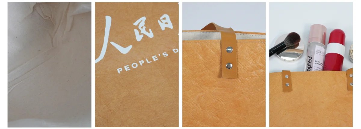 Tyvek tote bag detail