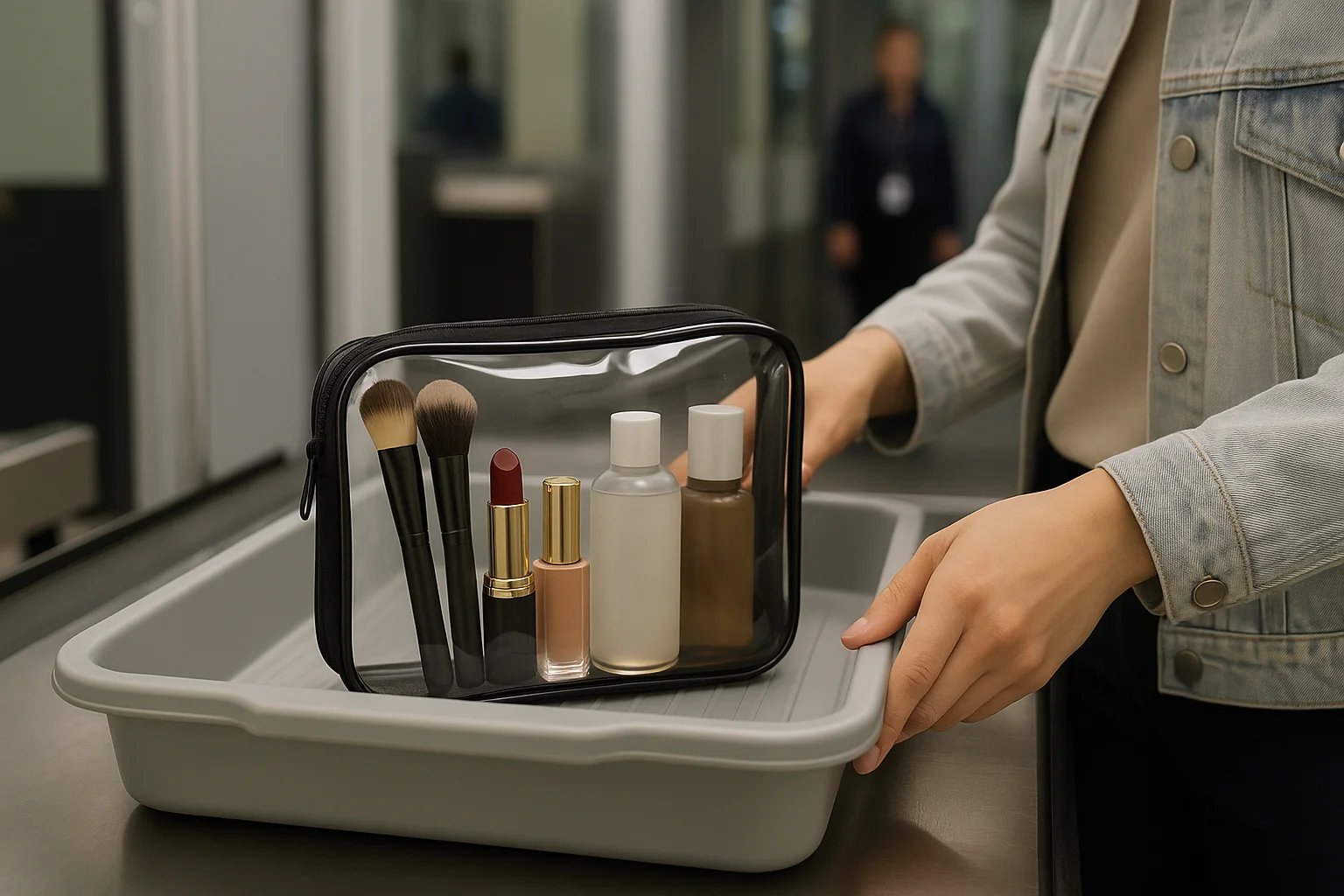 Transparent cosmetic bag