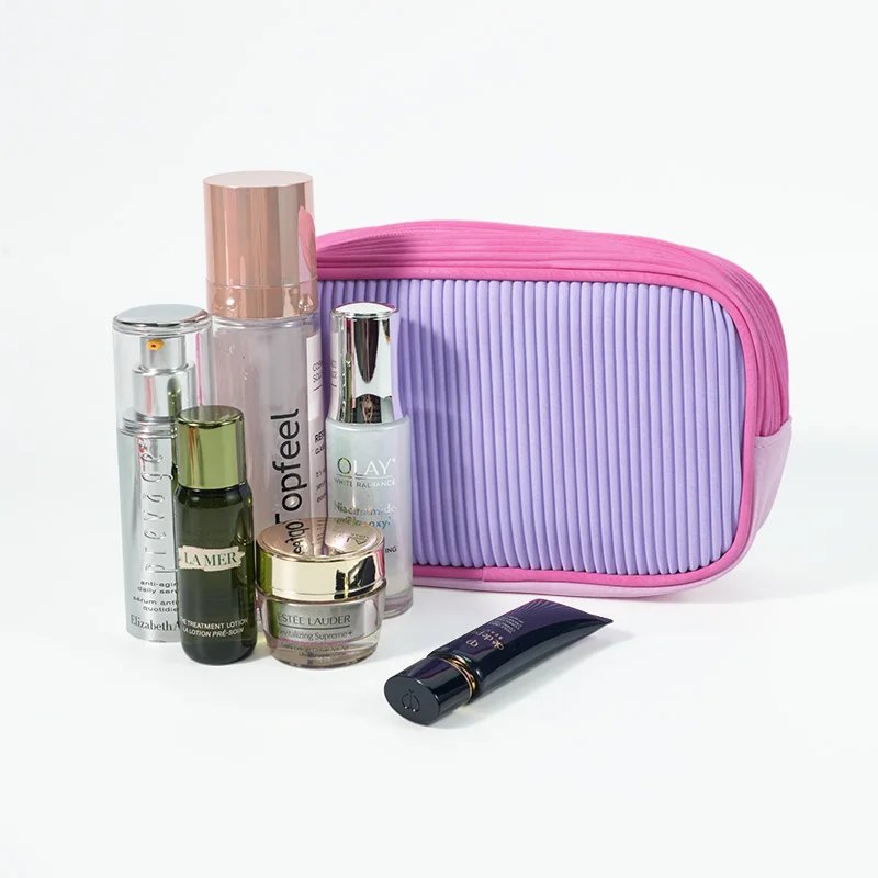 Color-Blocking Design makeup pouch