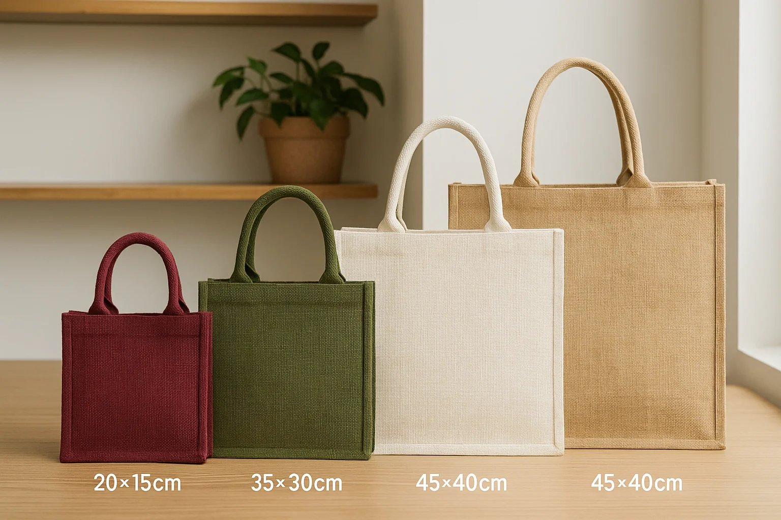 different logo printing of jute bags