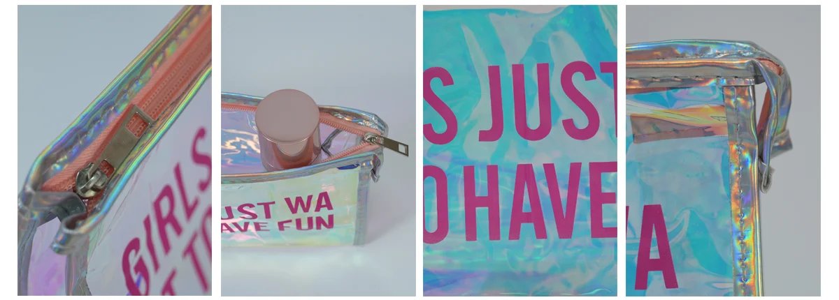 CB046 PVC Holographic Makeup Pouch Supplier