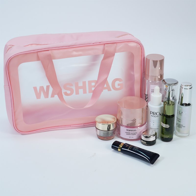CB039 PVC Handheld Makeup Bag Storage Bag with Zipper
