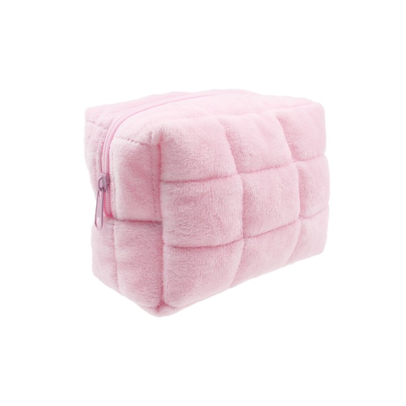 CB059 Private Label Cute Aesthetic Portable Plush Makeup Bag Factory