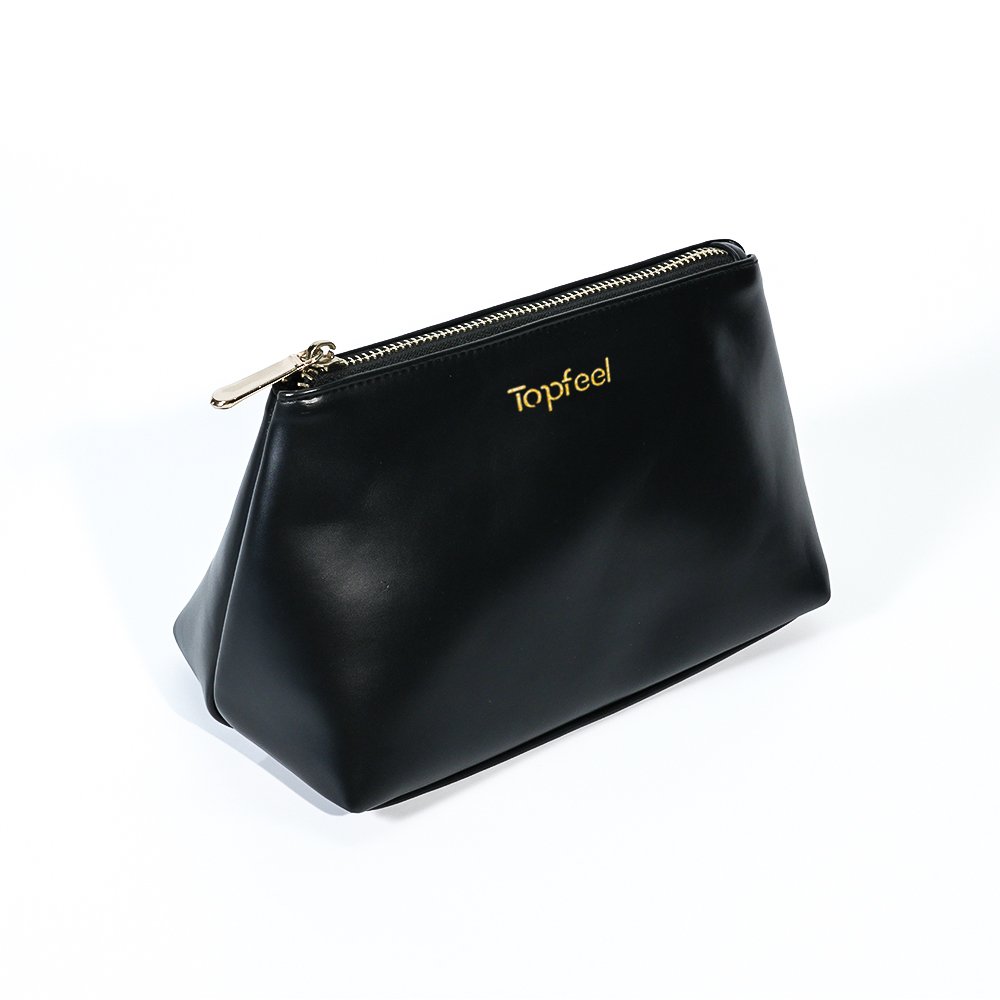 CB024 Black Matte PU Leather Makeup Pouch Supplier