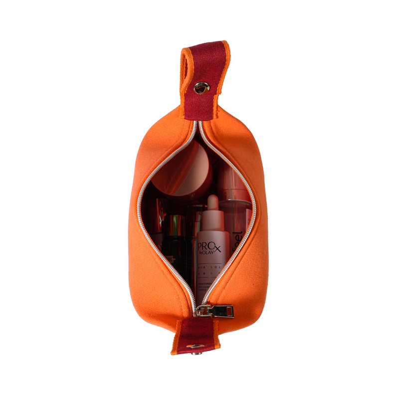 CB085 Factory Compact Canvas Handbags Minimalist Makeup Bag