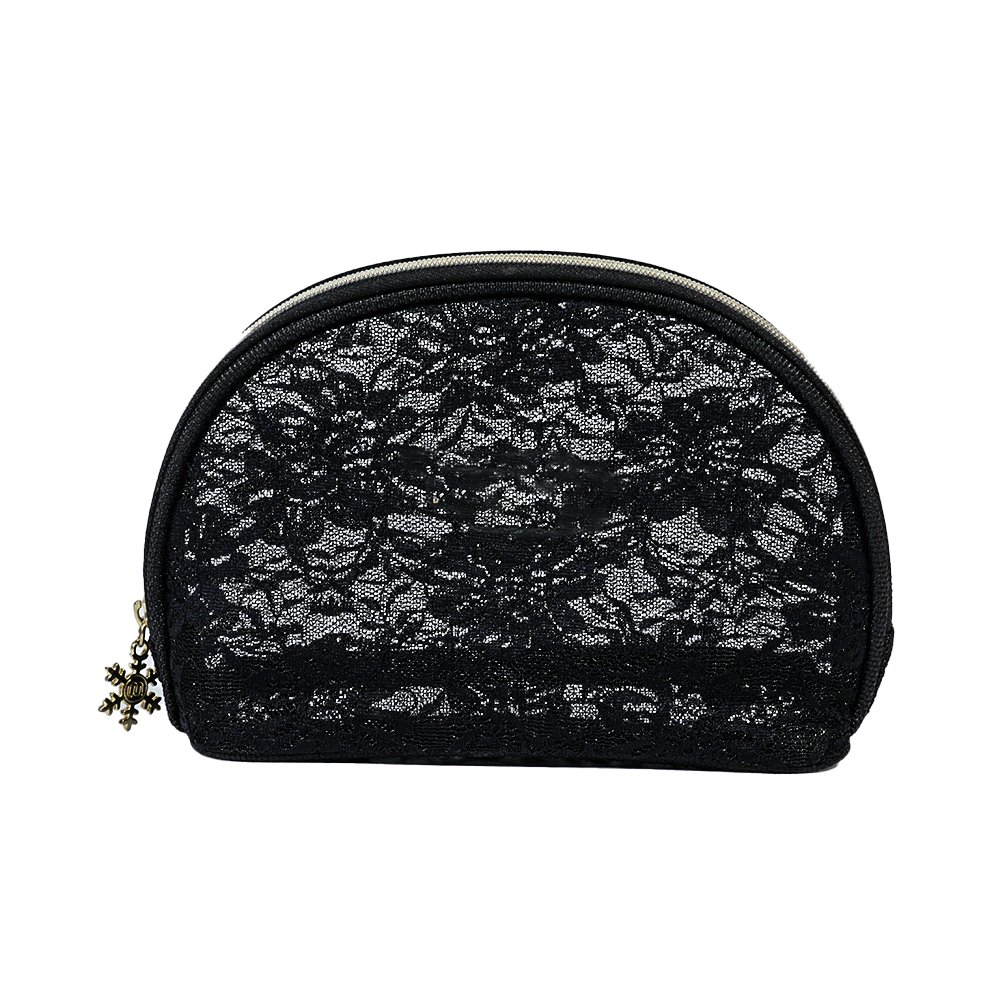 CB004 Elegant Black Lace Translucent Makeup Bag Pouch Organizer