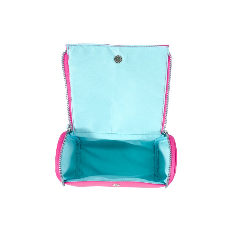 CB073 Flap Makeup Bag Dual Zipper Compact Cosmetic Pouch Wholesale