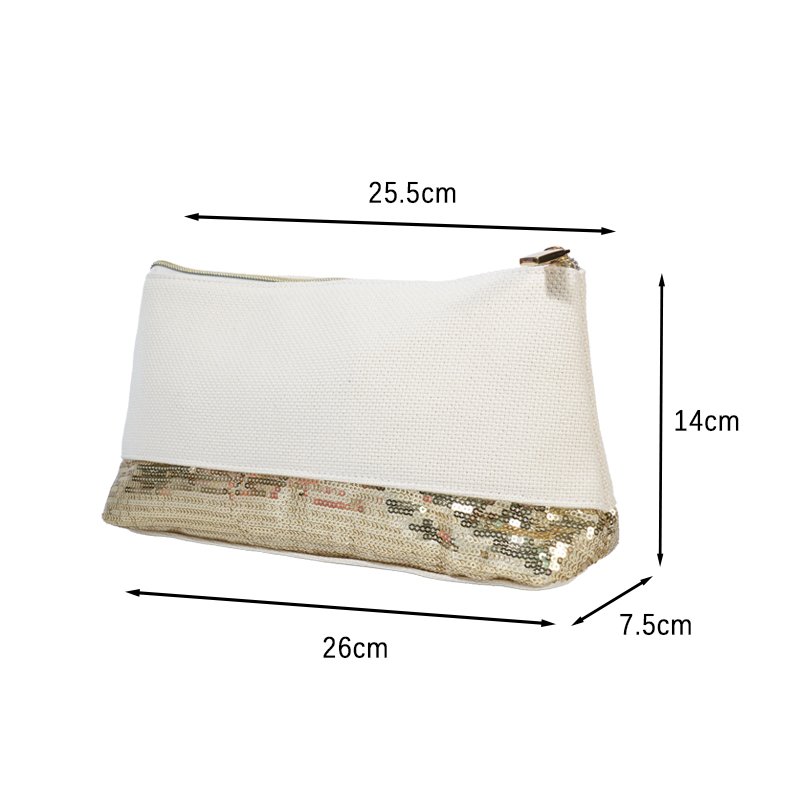 CB066/CB068 Glitter Canvas Patchwork Clutch Makeup Bag Personalized Factory