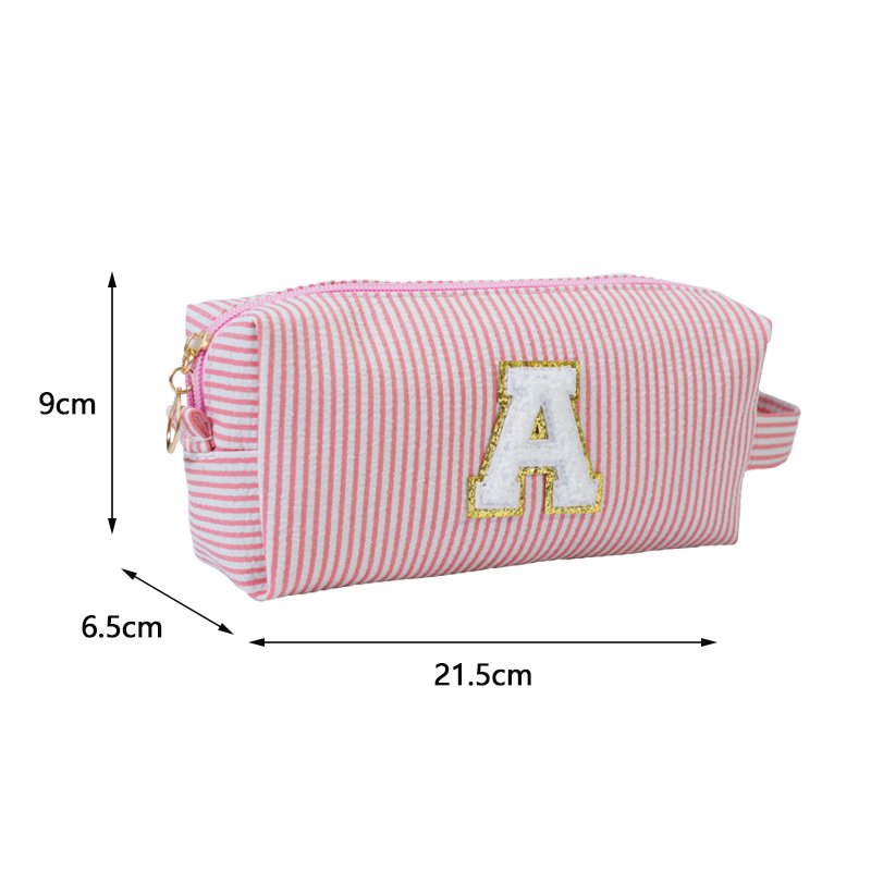 CB051 Customizable Letter Embroidery Makeup Clutch Bag Set