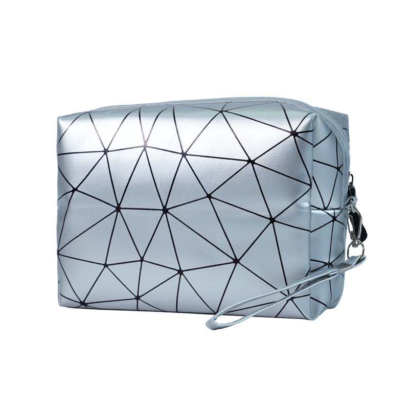 CB011 Wholesale Geometric Pattern Wristlet Makeup Bag Handbag