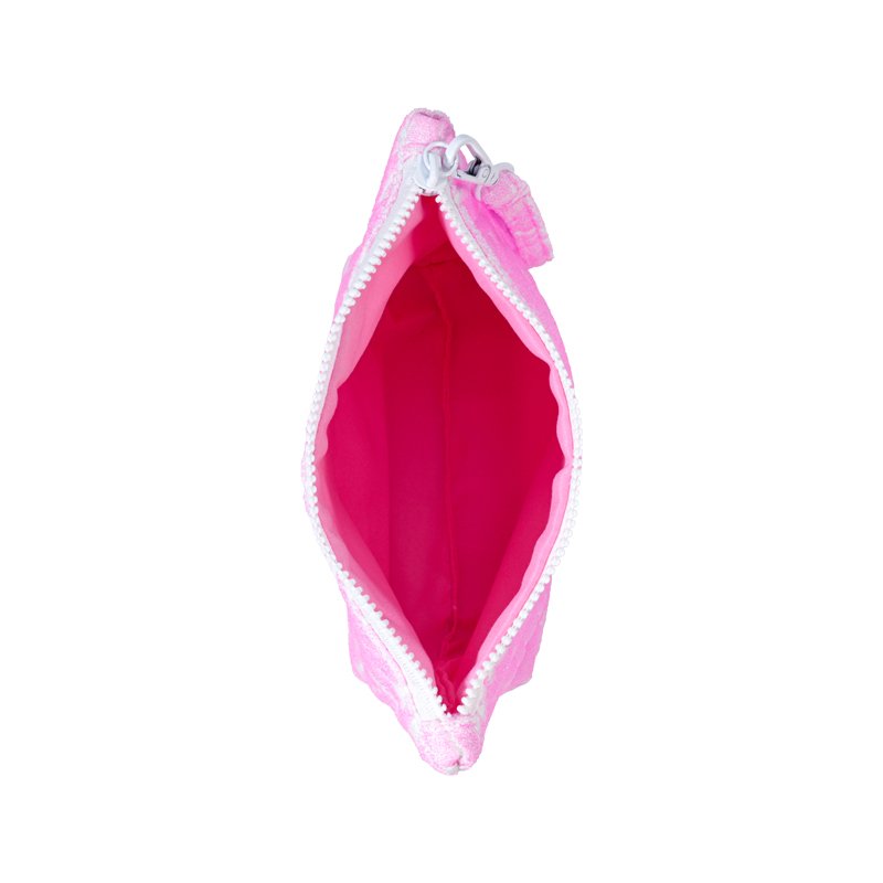 CB074/CB075 Soft Flocking Makeup Bag Flat Cosmetic Pouch Wholesale