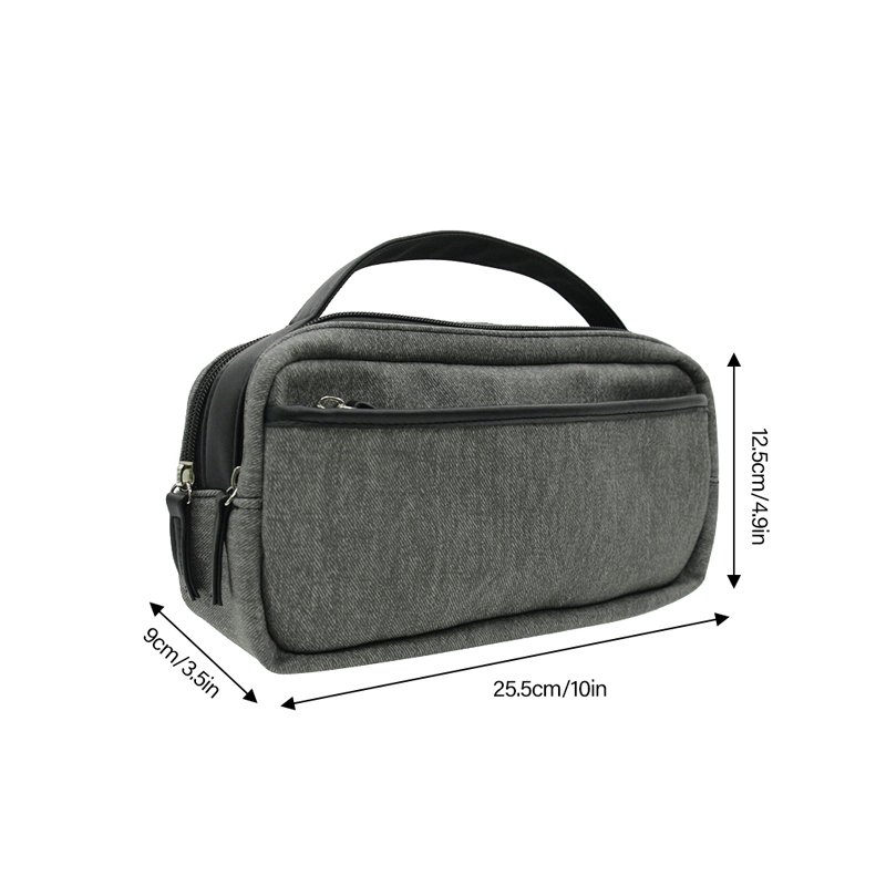 CB061 Leather Waterproof Makeup Bag Cosmetic Handheld Bag For Men Wholesale