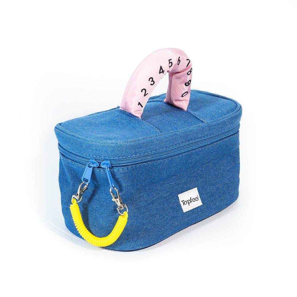 CB035 Customizable Call Me Train Case Travel Cosmetic Bag