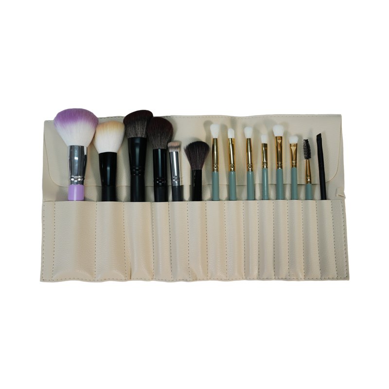 CB005 Custom Premium PU Leather Makeup Brush Roll