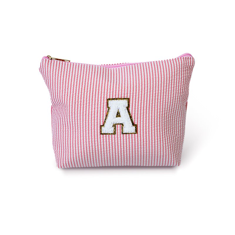 CB051 Customizable Letter Embroidery Makeup Clutch Bag Set