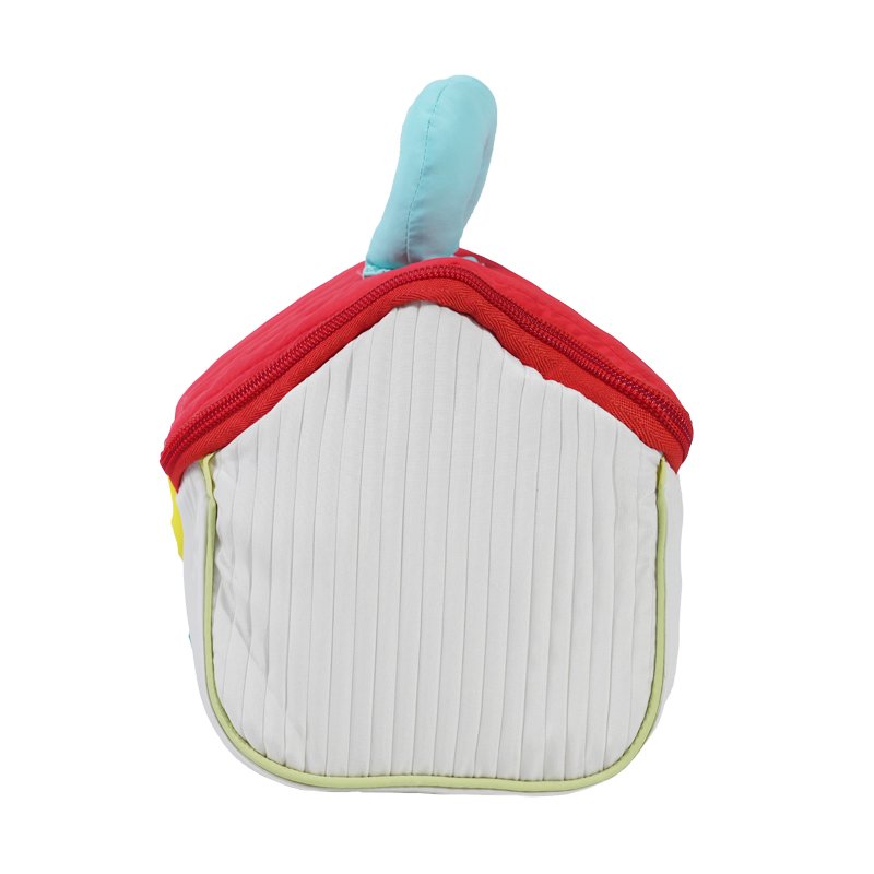 CB043 Customized Cartoon House Canvas Bag With Zipper