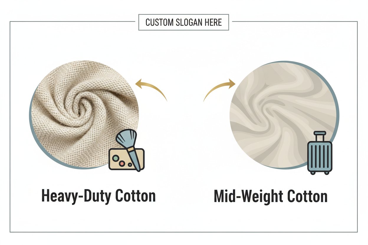 중량 면과 무거운 면 텍스처 비교 및 흐름 차이