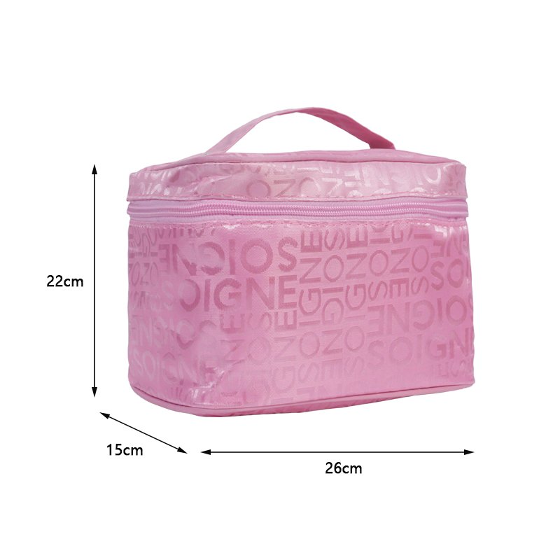 CB054 Factory Letter Pattern Square-shaped Makeup Case