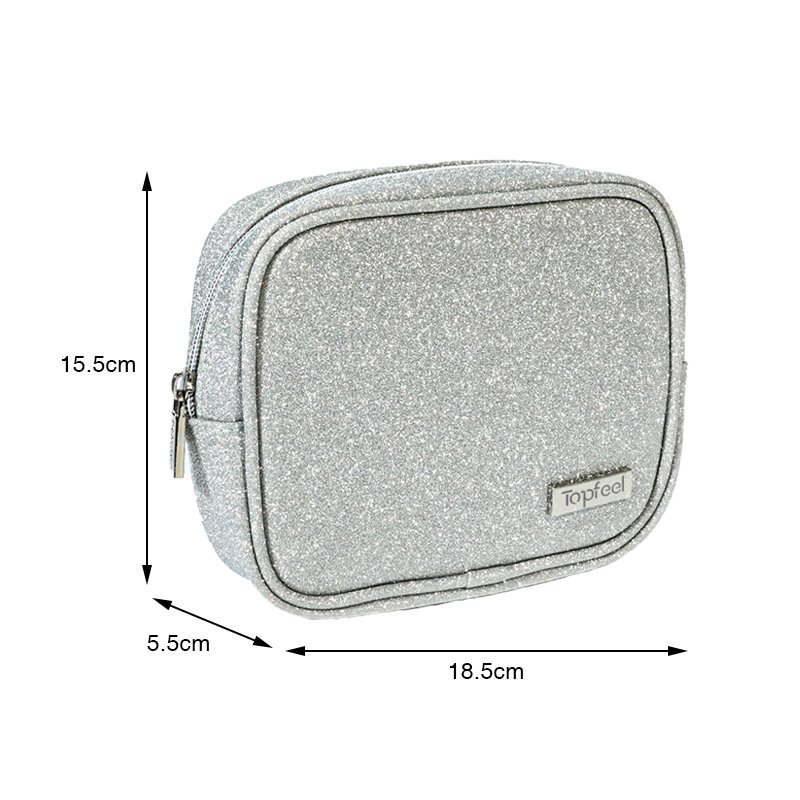CB008 Custom Glitter Square Makeup Bag Pouch Wholesale