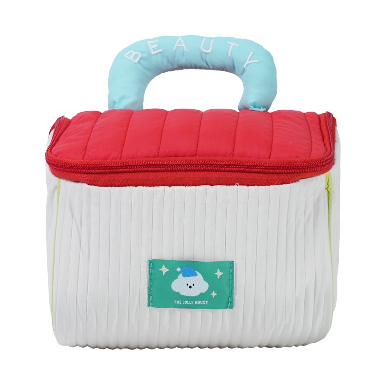 CB043 Customized Cartoon House Canvas Bag With Zipper