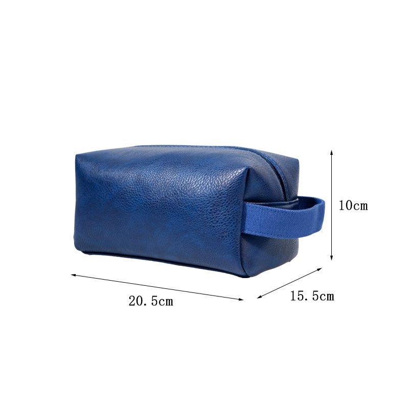 CB078/CB079 Custom Matte Pu Makeup Bag Mens Leather Toiletry Bag Personalized