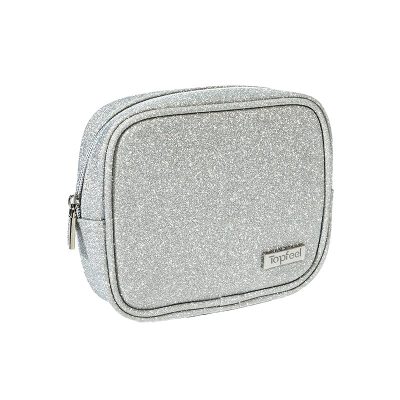 CB008 Custom Glitter Square Makeup Bag Pouch Wholesale