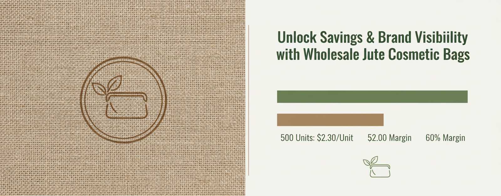 Custom Cosmetic Bags: Using Jute Fabric Material