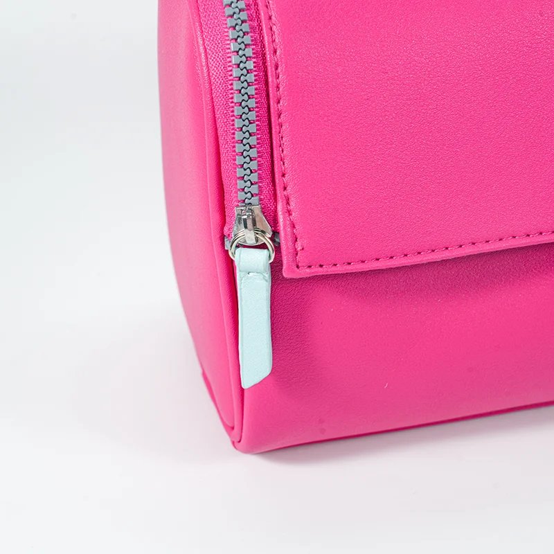 CB073 Flap Makeup Bag Dual Zipper Compact Cosmetic Pouch Wholesale