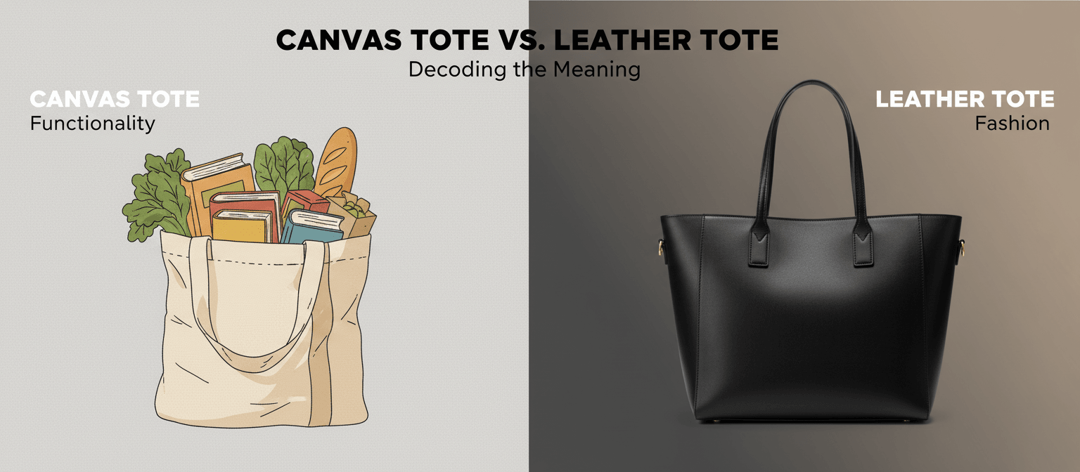 Canvas Tote Vs Leather Tote Bag Definitions
